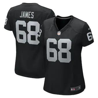 womens nike andre james black las vegas raiders game jersey